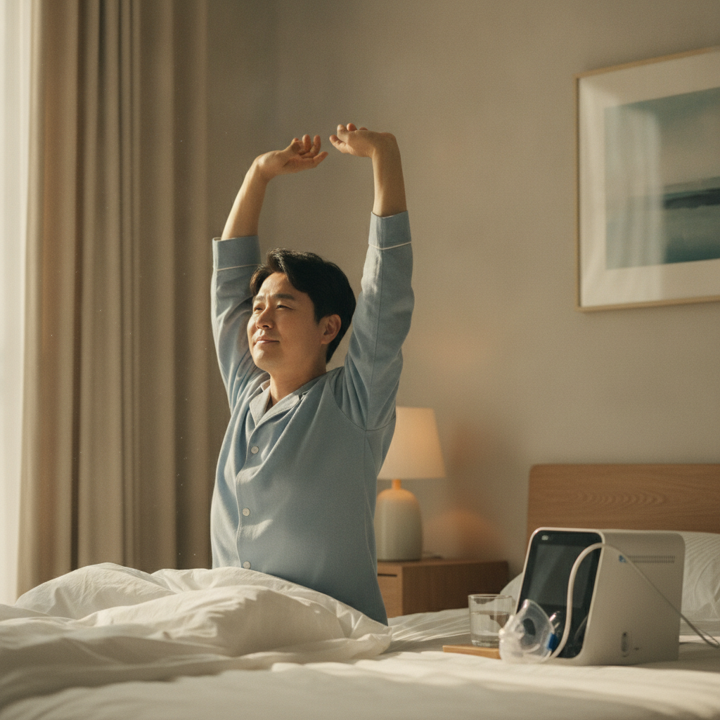 APAP 자동 압력 양압기 추천: 더 편안한 수면을 위한 현명한 선택 - 수면무호흡 관리 대표 사진