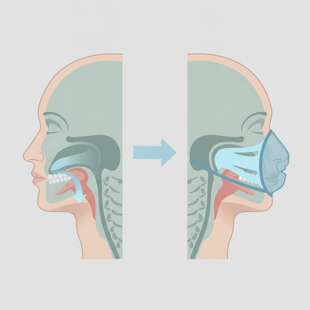 APAP 추천 - 양압기(CPAP/APAP) 기도 유지 원리 설명 그림