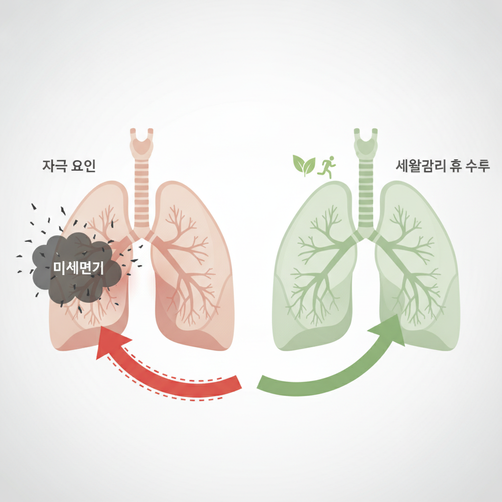 TF-343과 청기린 영양제: 기관지 건강을 위한 현명한 선택 가이드 - 호흡기 생활관리 원리 설명 그림