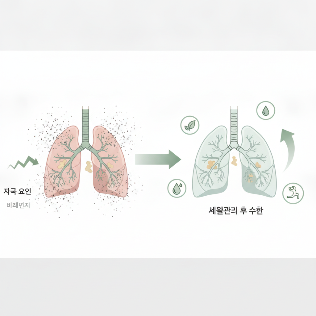 가래 없애는 법 - 호흡기 생활관리 원리 설명 그림