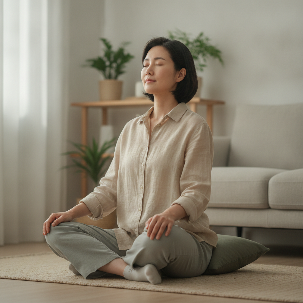 건강한 숨을 위한 폐활량 늘리는 운동과 호흡근 훈련 가이드 - 호흡 운동하는 사람 대표 사진