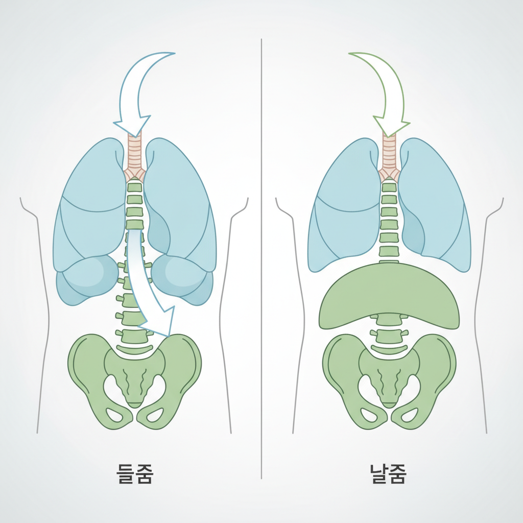 건강한 숨을 위한 폐활량 늘리는 운동과 호흡근 훈련 가이드 - 복식 호흡 원리 설명 그림