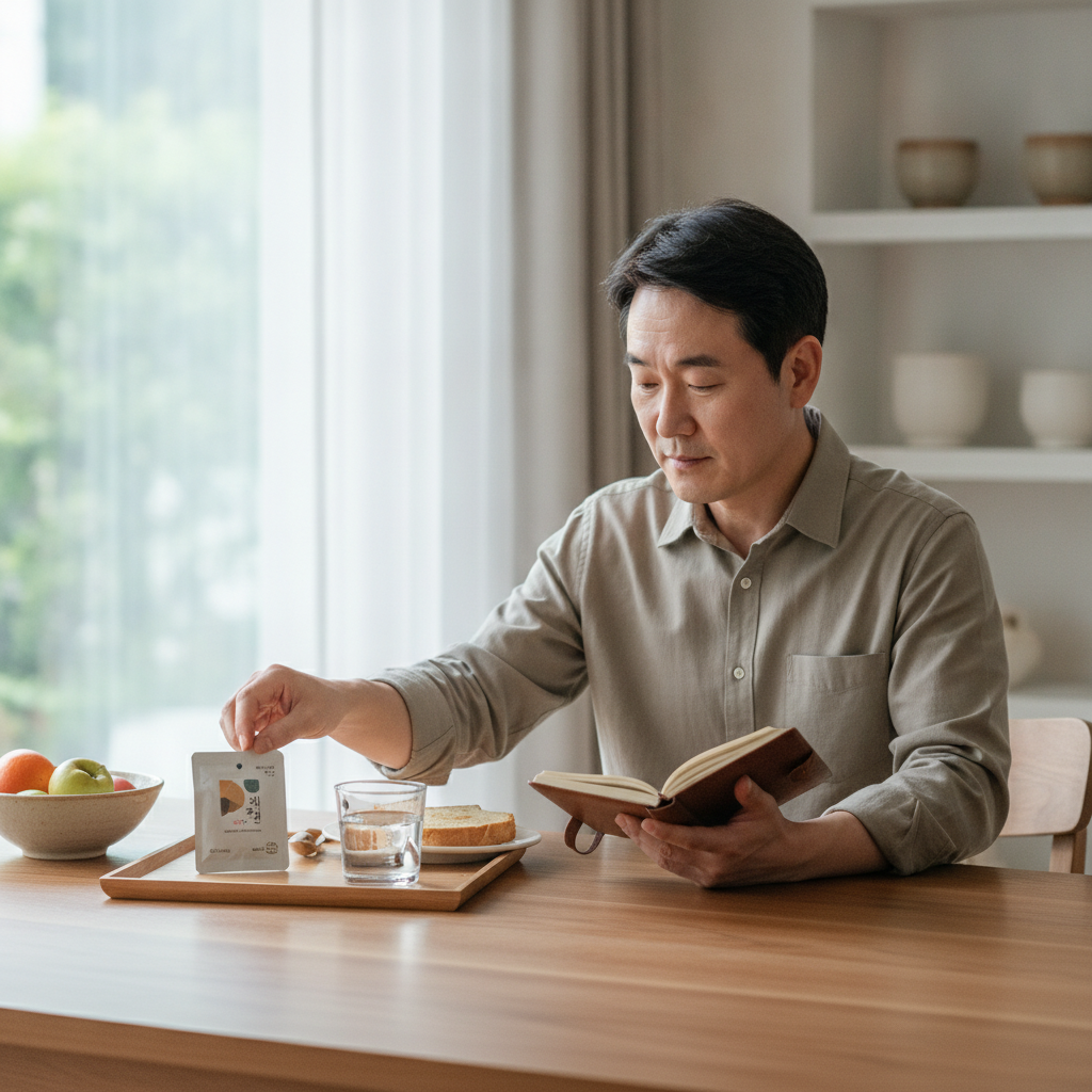 기억력 영양제 추천: 중장년층을 위한 현명한 인지 건강 관리 가이드 - 인지 건강을 위한 일상 습관 장면