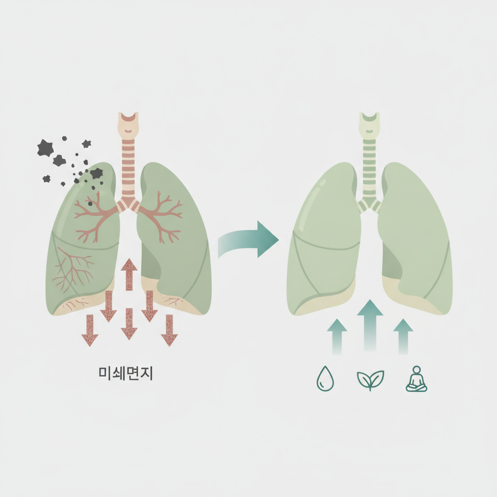 기침 오래갈 때 - 호흡기 생활관리 원리 설명 그림