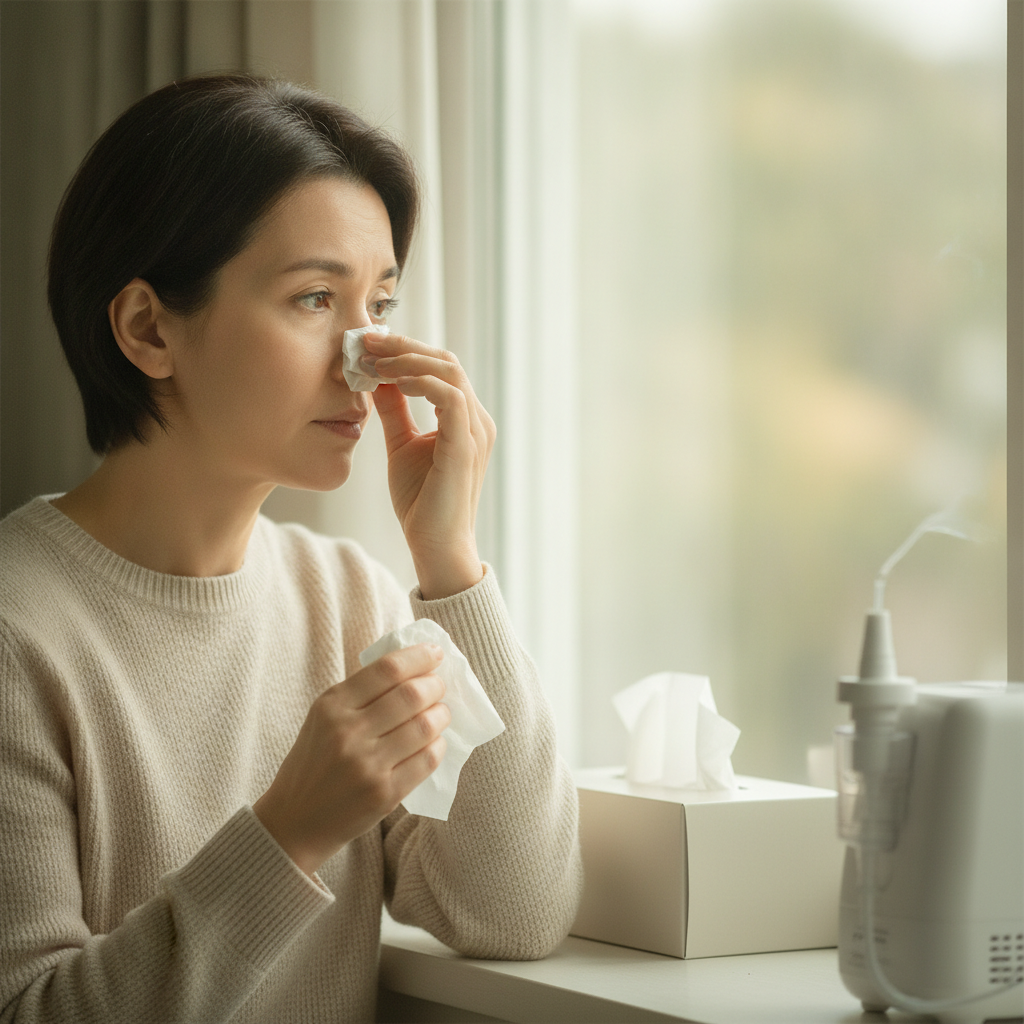 답답한 코, 비강관리키트로 시원하게 관리하는 법 - 환절기 호흡기 관리 대표 사진