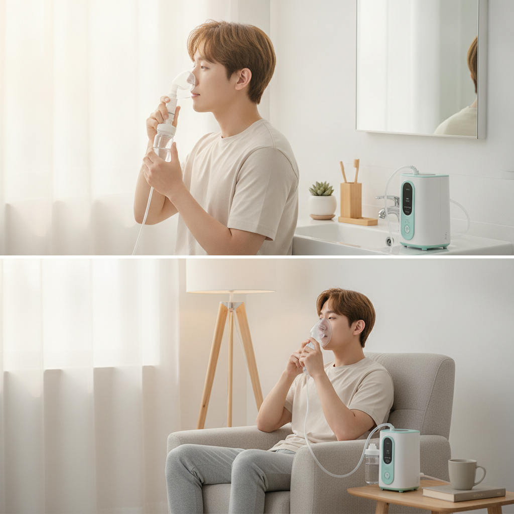 비염 코막힘, 콧물 이제 그만! 비염 코세척기 추천과 올바른 비강 관리법 - 환절기 비강 관리 루틴 장면