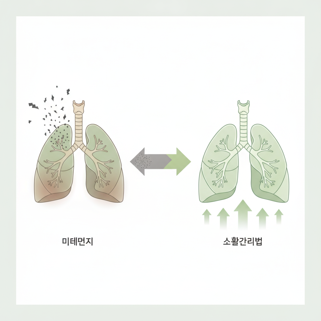 삼백초추출물: 오래가는 기침과 약한 기관지, 현명한 생활관리법 - 호흡기 생활관리 원리 설명 그림