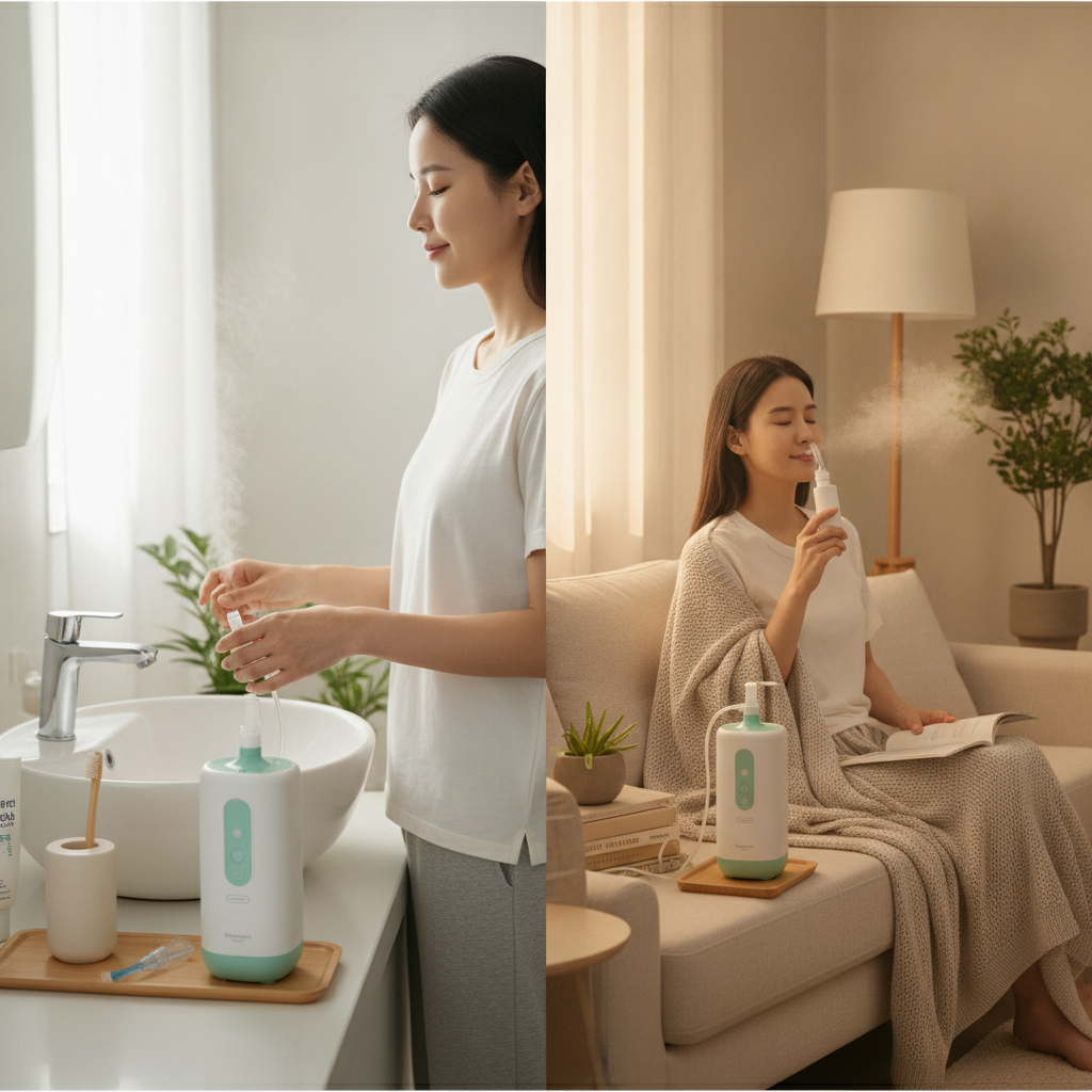 삼백초추출물 추천 - 환절기 비강 관리 루틴 장면