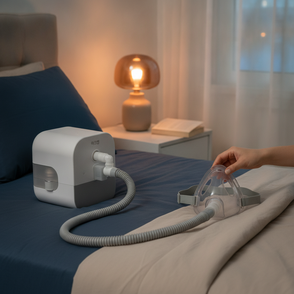 수면무호흡증의 효과적인 관리: 양압기(CPAP)의 모든 것 - 이지앤 양압기 제품 소개 비주얼