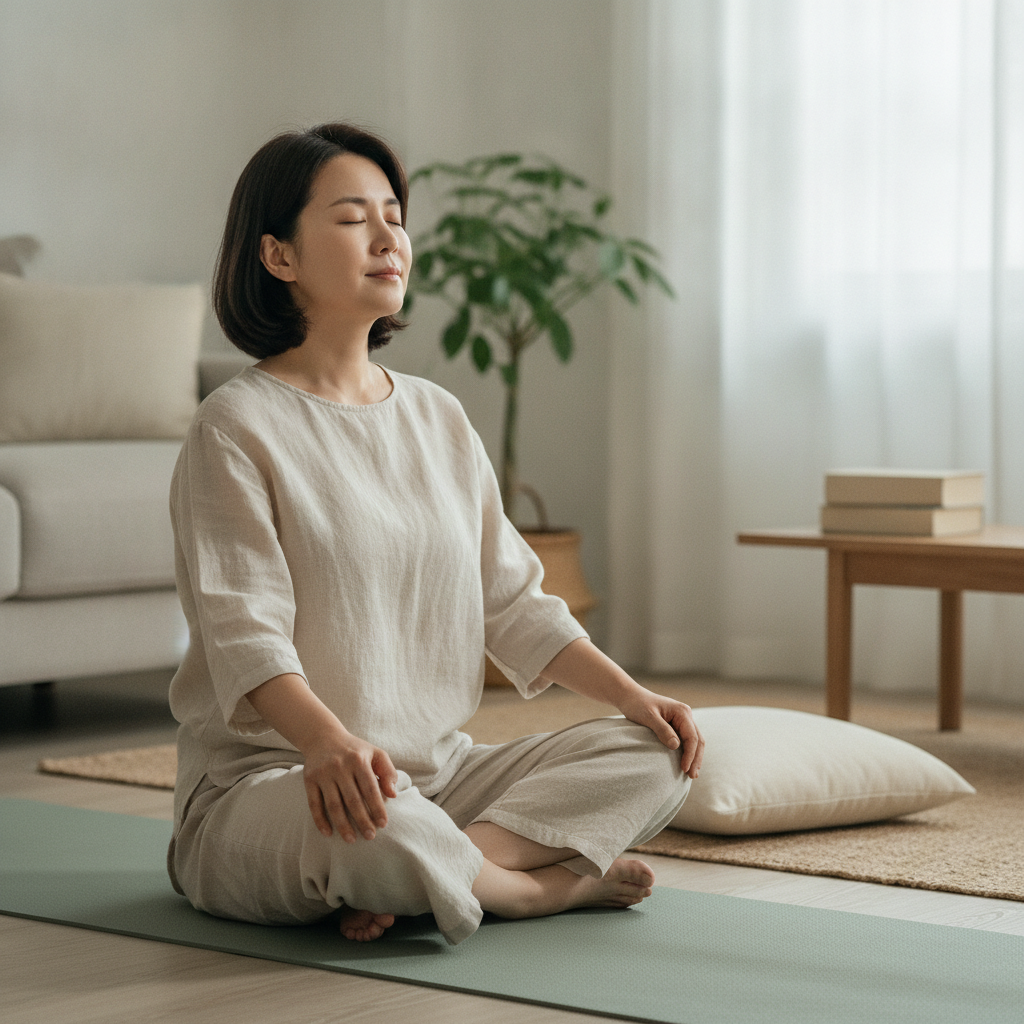 숨쉬기가 편안해지는 폐활량 늘리는 운동, 어떻게 해야 할까요? - 호흡 운동하는 사람 대표 사진