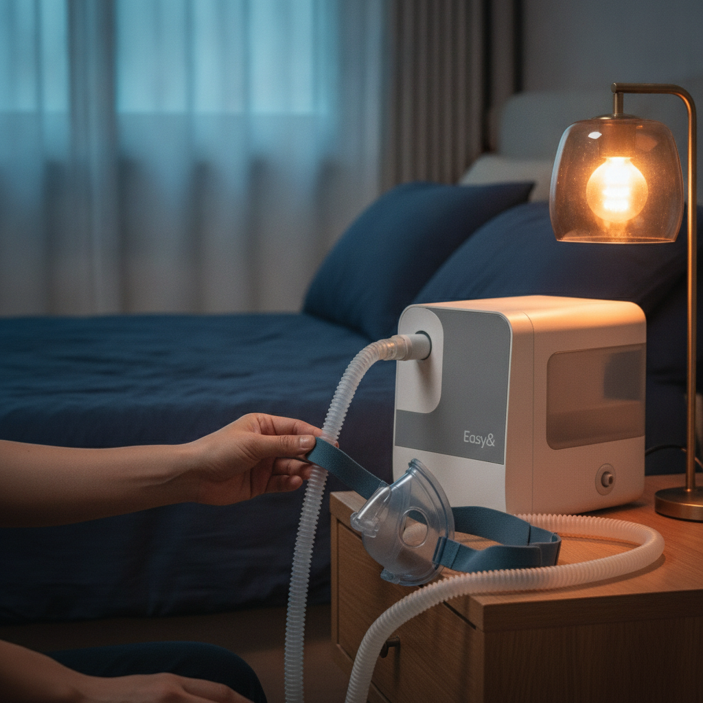 양압기(CPAP): 수면 무호흡증 치료의 핵심, 올바른 이해와 사용 가이드 - 이지앤 양압기 제품 소개 비주얼