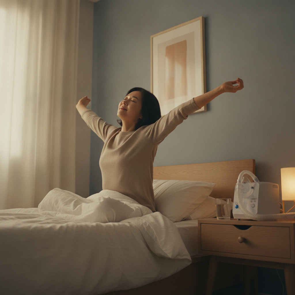 양압기(CPAP): 수면 무호흡증과 코골이, 건강한 수면의 시작 - 수면무호흡 관리 대표 사진