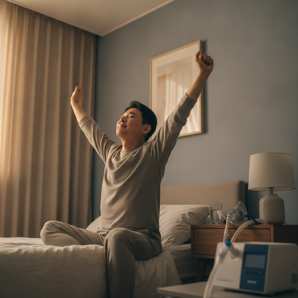 양압기(CPAP)란 무엇인가요? 수면무호흡증 치료의 핵심 가이드 - 수면무호흡 관리 대표 사진