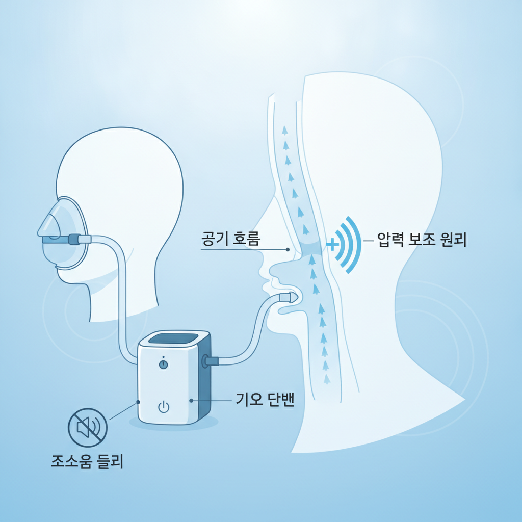 저소음 양압기 추천 - 양압기 작동 원리 설명 그림