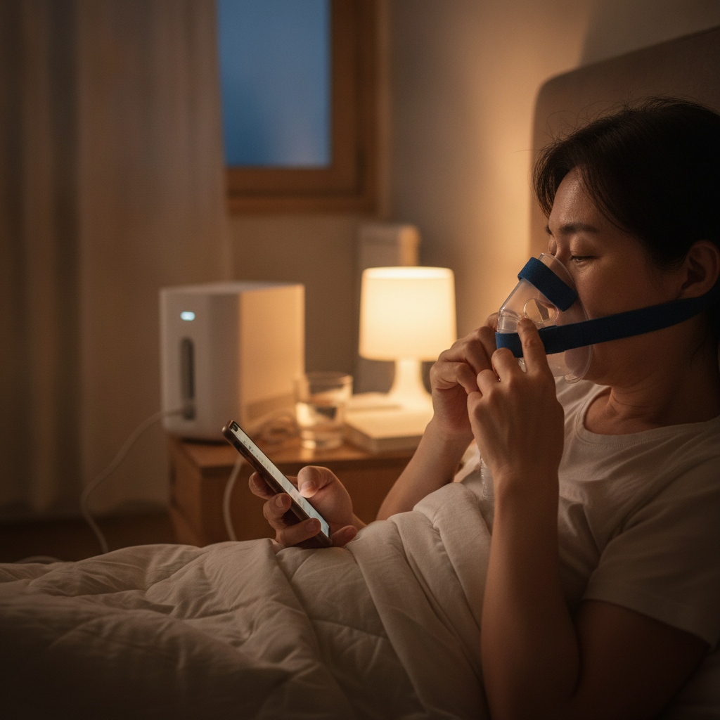 저소음 양압기 추천 - 양압기와 함께하는 저녁 루틴 장면