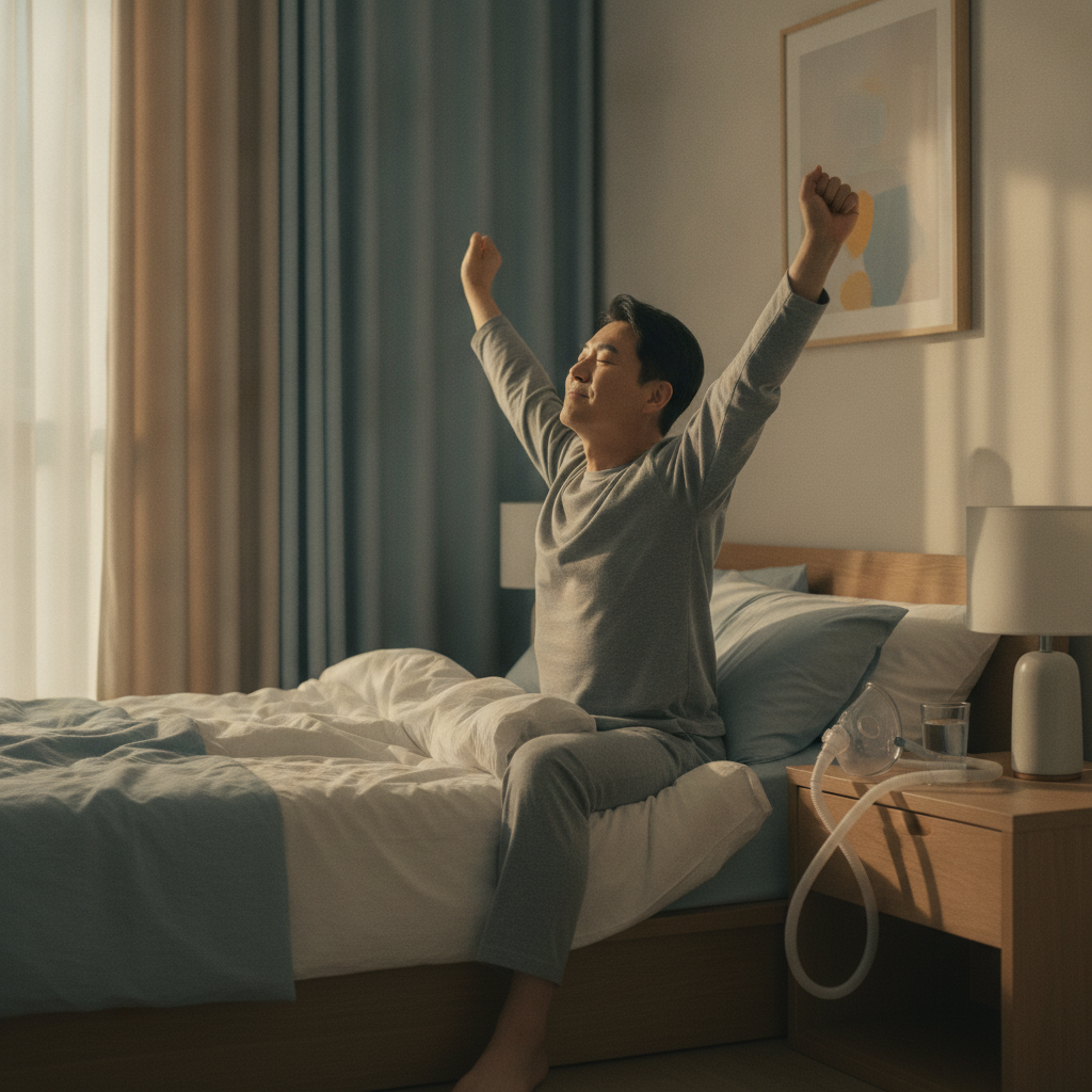 코골이 방지 베개, 정말 효과 있을까? 수면무호흡증과 양압기 선택 가이드 - 수면무호흡 관리 대표 사진