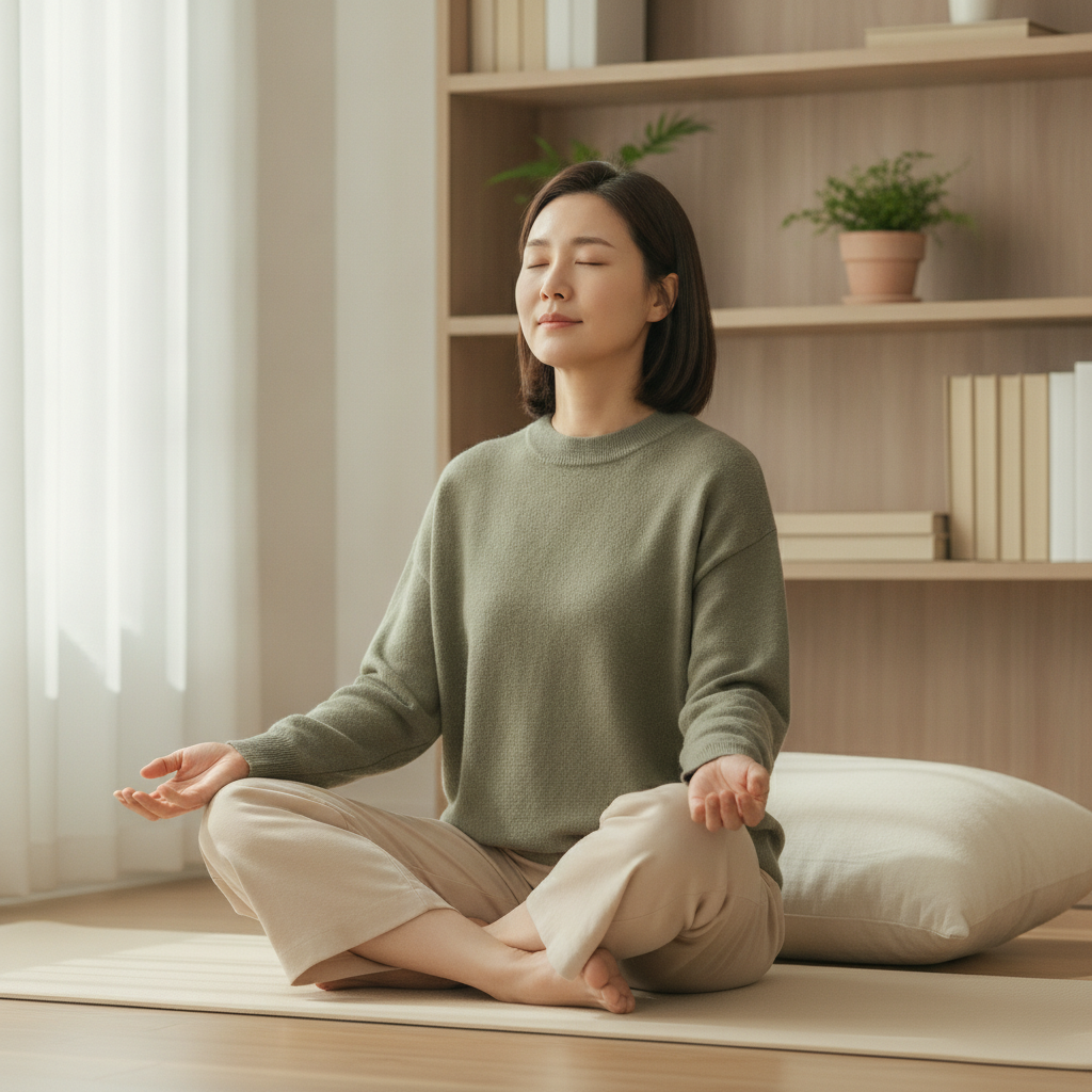 코골이와 수면무호흡 개선을 위한 호흡근 운동: 건강한 숨을 위한 훈련 가이드 - 호흡 운동하는 사람 대표 사진