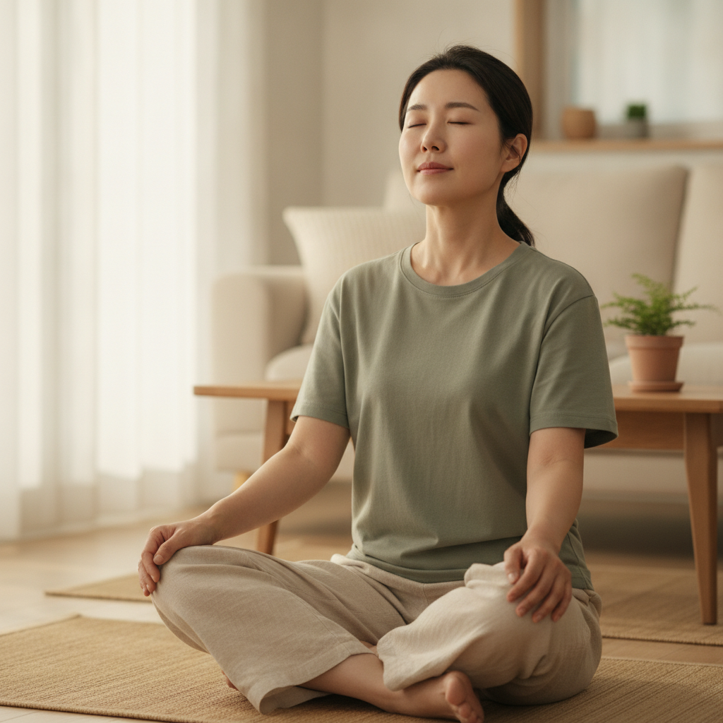 폐 건강 영양제 추천: 호흡근 훈련과 함께 건강한 숨을 위한 가이드 - 호흡 운동하는 사람 대표 사진