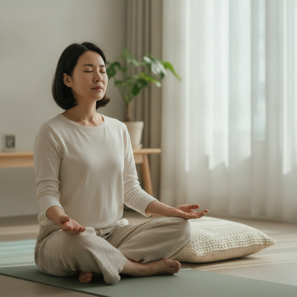 폐활량 늘리는 운동 - 호흡 운동하는 사람 대표 사진