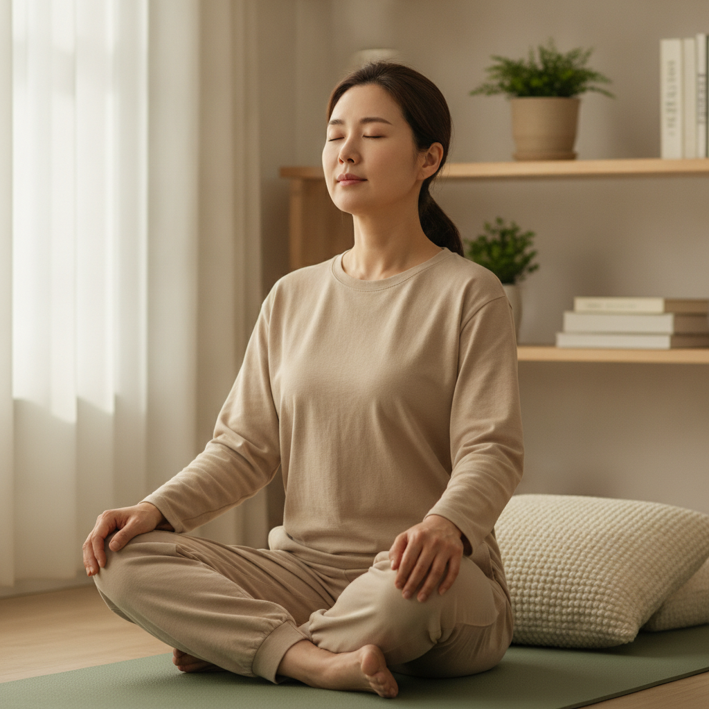 폐활량 늘리는 운동: 호흡근 훈련으로 폐 건강 지키기 - 호흡 운동하는 사람 대표 사진