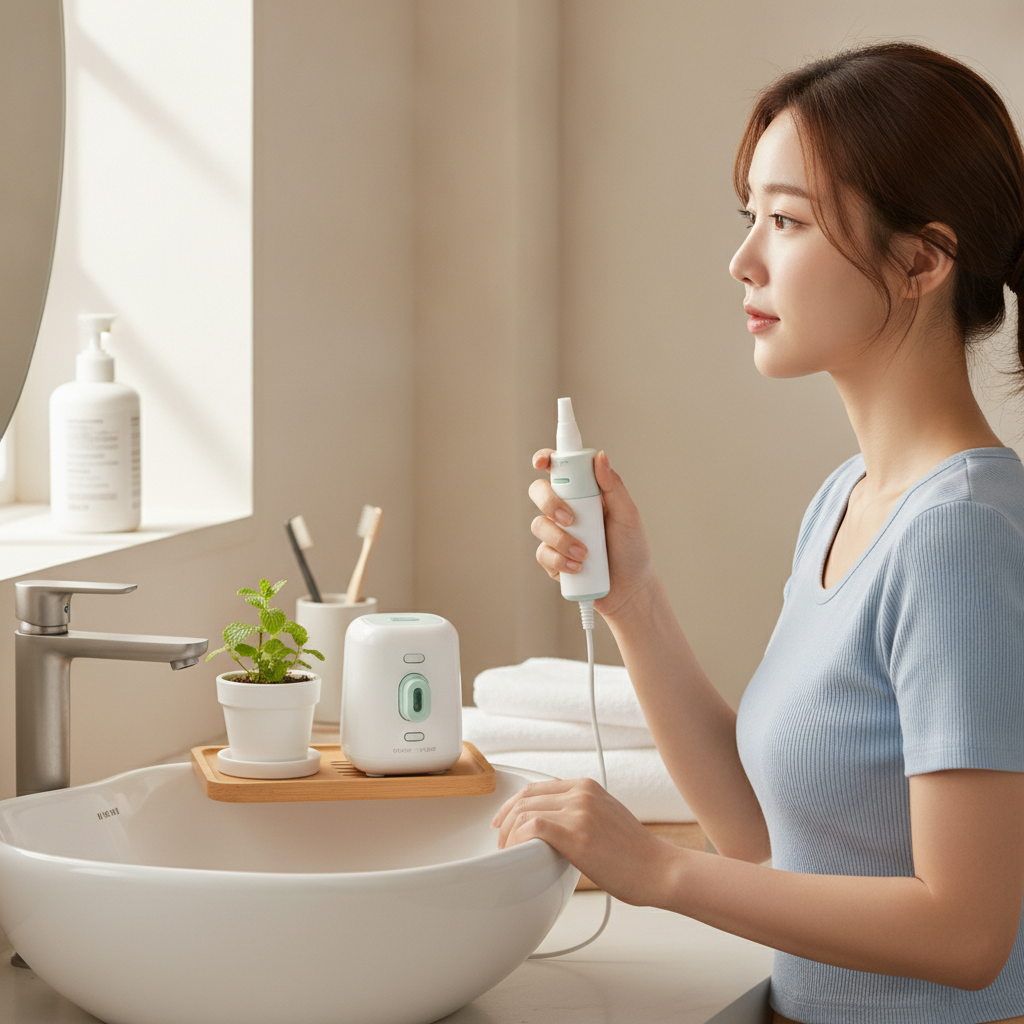 환절기 코막힘, 비염 관리: 비강관리키트 현명하게 선택하고 활용하는 방법 - 환절기 비강 관리 루틴 장면